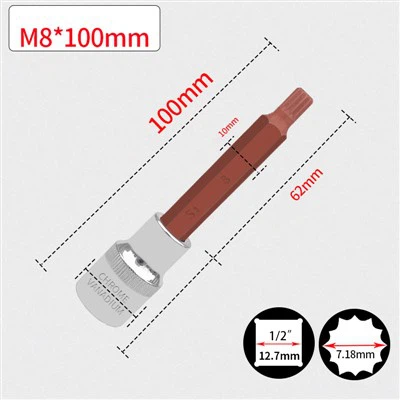 BITY NASTAWNE 1/2" M8 L100MM